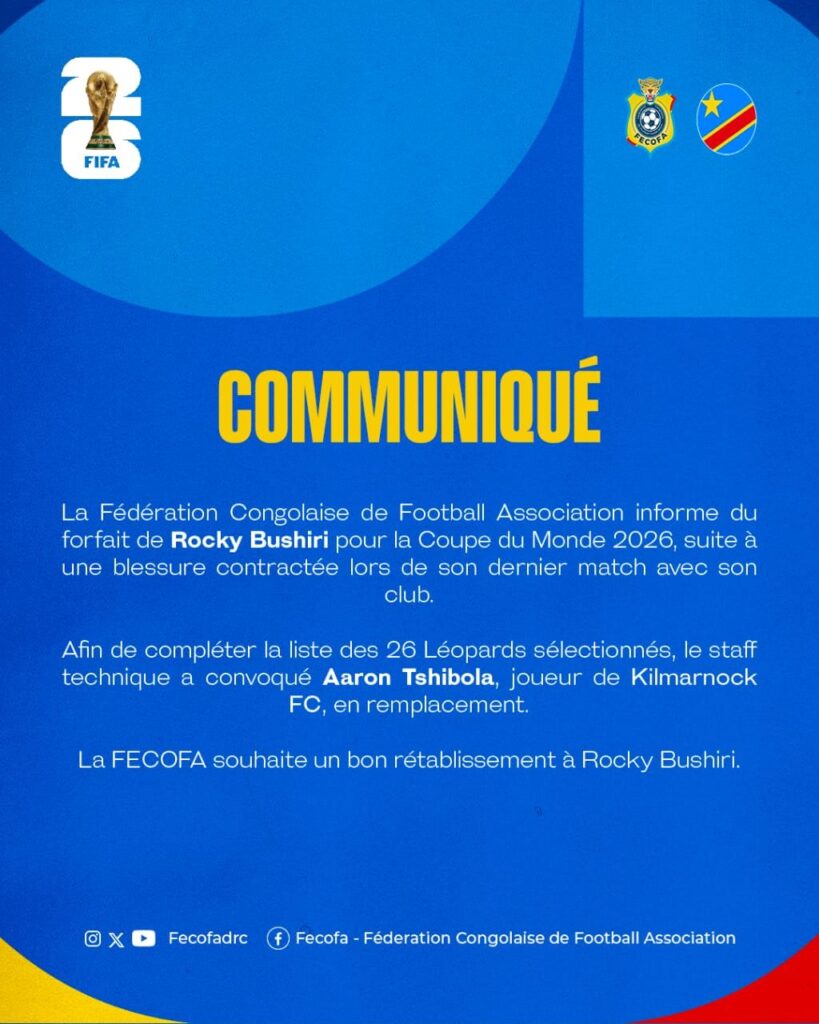 Aaron Tshibola convoqué avec les Léopards pour la Coupe du Monde 2026, en remplacement de Rocky Bushiri 703262395 992821479924830 4650124275072741093 n