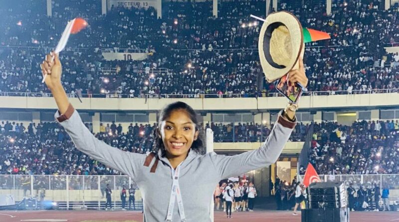 Athlétisme - Championnats d’Afrique - Sidonie Fiadanantsoa termine 5e au 100 m haies sidonie 260516 01