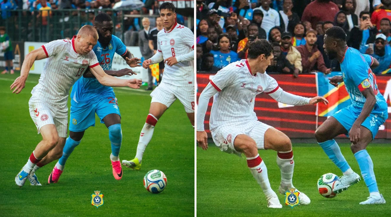 Les Léopards de la RDC tiennent le Danemark en échec (0-0) en match amical à Liège leopards 260604 01