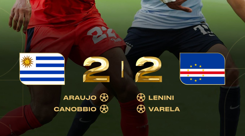 Coupe du monde 2026 : le Cap-Vert crée encore la sensation en tenant tête à l’Uruguay (2-2) urguay capvert 260622